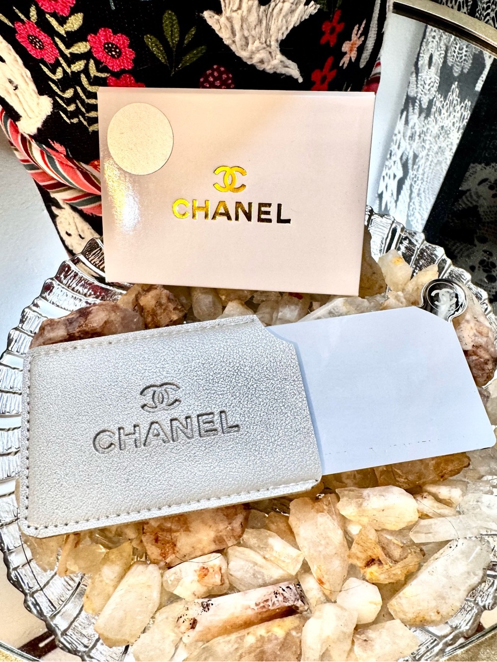 CHANEL Beauté VIP Travel Mirror Silver Case w/ Box New Unused